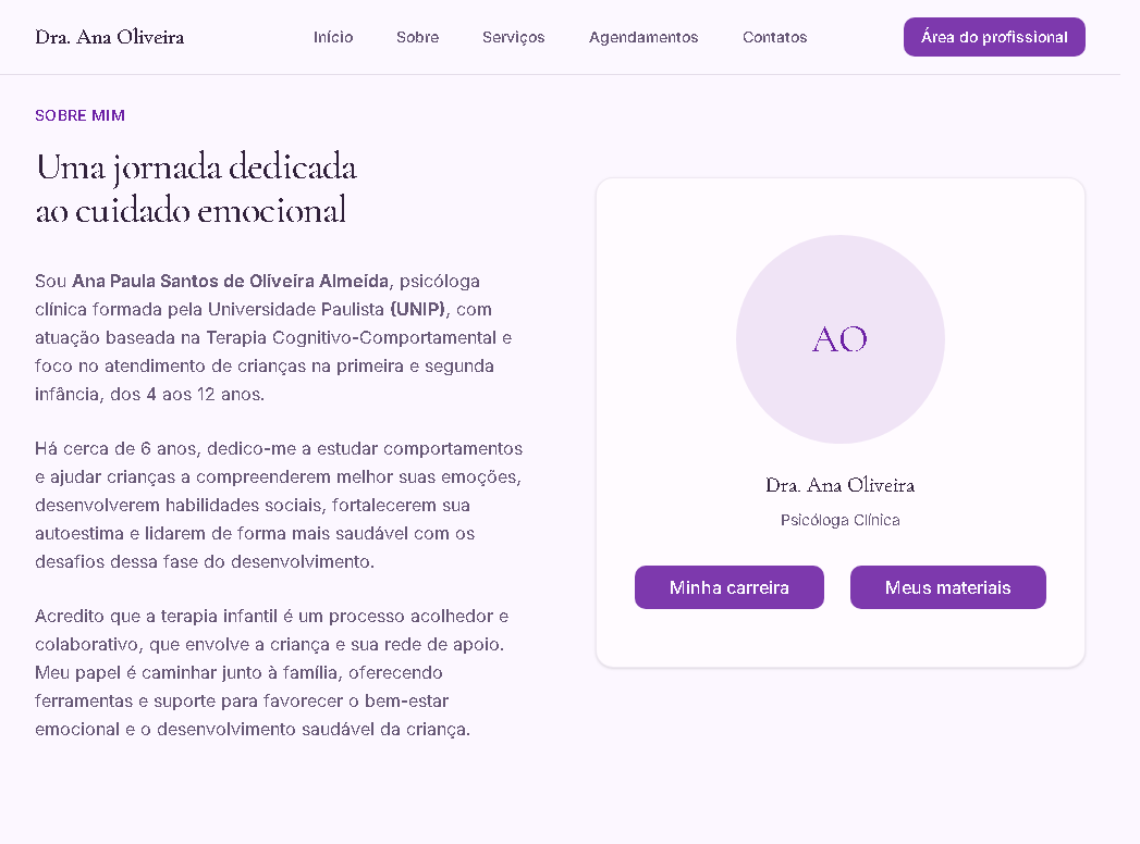 Projeto de psicologia Ana Oliveira